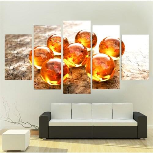 5 Panel Canvas Art Wall Decor Landscape Seven Marbles Poster Nordic Decoration Home Frame Living Room Modular Picture
