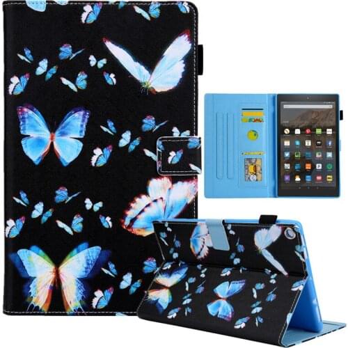 Capa Cover for Amazon Fire HD8 HD 8 2018 CaseTablet Funda For Amazon Kindle HD 8 fire 2016 2017 2018 8" Shell PU Leather Case