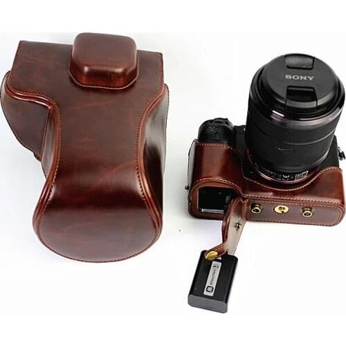PU Leather Case Cover Camera bag for Sony ILCE-7M2 A7II A7 II A7R II Camera Case Body Set bottom Cover easy take out of battery