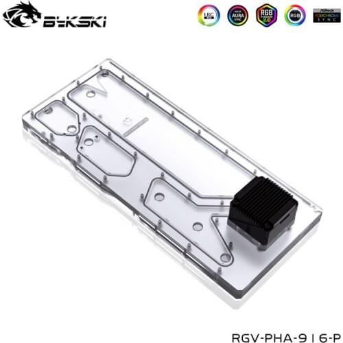 BYKSKI Distro plate for Phanteks 916 Computer case, water tank, water cooling tank, RGV-PHA-916-P cooler