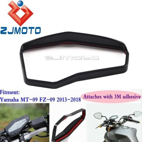 For Yamaha MT-09 FZ-09 MT09 FZ09 2013-2017 2018 Motorcycle Instrument Dash Surround Gauges Panel Rim Cover Black