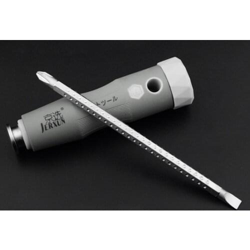 JERXUN 6mm CR-V Dual Purpose Scalable Screwdriver Tool High Quality Multi-function Phillips and Slotted Screwdriver Hand Tools