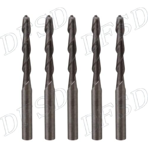 10x Durable Carbide Ball Nose Two Flute CNC Router Bits End Mills Cutters 2.5mm
