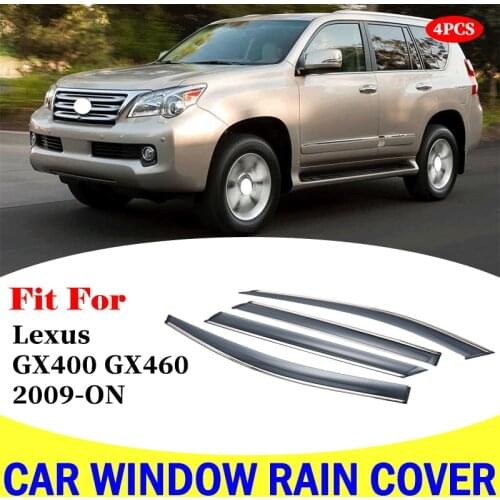 FOR Lexus GX400 GX460 window visor car rain shield deflectors awning trim cover exterior rain cover car accessories 2009-ON