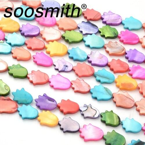 Creative Colorful Paw Type Shell Beads Handmade Children Women Charms Beads For Jewelry Making DIY Handicrafts Accessorie Gift