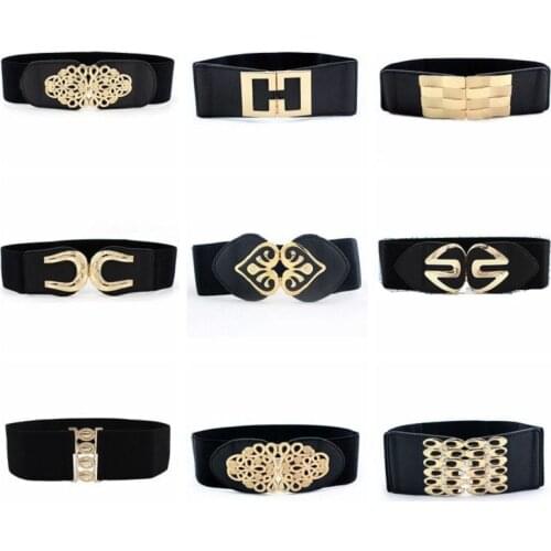 Fashion Women Wide Waist Elastic Stretch Belt Cinch Waistband Lady Cummerband Plus Size Girls Waistband Waist Seal Wide Belt Wom