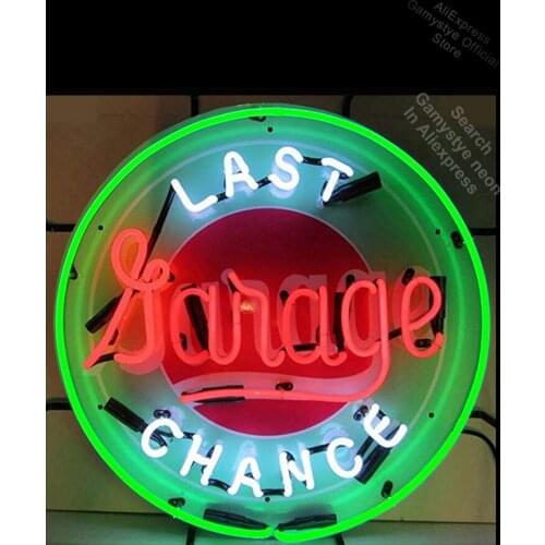 Neon Sign Last Chance Garage neon Light Sign Brand Beer Bar Pub Sign Neon Lichtbak neon sign logo Tube Neon Shop Neon Sign Tube