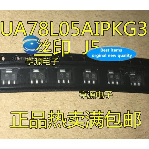 20 PCS 100% new and orginal real photo UA78L05A UA78L05AIPKG3 78 l05 silk-screen J5 SOT89 linear regulators
