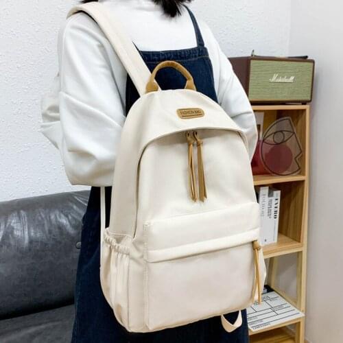 Solid color Backpacks for Women Waterproof Nylon Travel Backpacks Female Student College School Bag Teenage Girls Book Mochilas