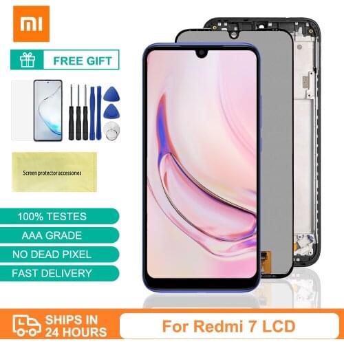 Super Amoled LCD For Xiaomi Redmi 7 LCD With Frame Touch Screen Replcement For Redmi 7 Display Redmi7 LCD Display Repair Parts
