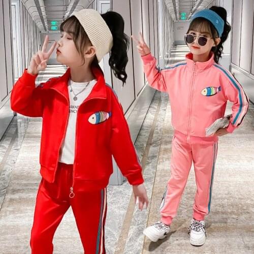 Autumn Girls Clothing Sets Children Cartoons Jackets+Pant Set Girls Clothes Sports Suit Fashion Kids Tracksuit 4 6 8 10 12 Years