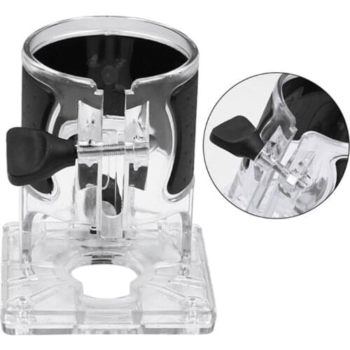 Plastic Cylinder Design Base Assembly Woodworking Tools Transparent Cover Plastic Trimming Machine Transparent Cover