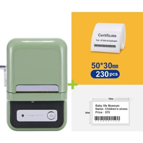 Niimbot B21 Portable Thermal Label printer Mini Pocket Bluetooth Price Tag Printer For Moble Phone Green