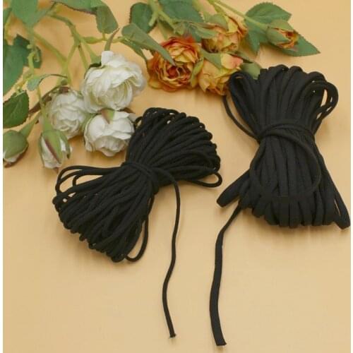 5/10/30M/pack black and white Mask Elastic Band Rubber Rope Adjustable Handmade DIY elastic sewing Mask Craft Accessories