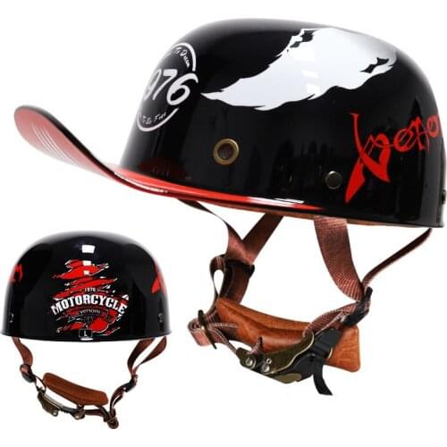 Matter Vintage Motorcycle Helmet Men Women Retro Riding Helmet Motorbike Moto Biker Protection Gear Racing Scooter Half Helmet