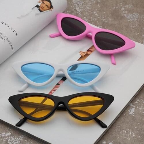 2018 Arrived Retro Cat Eye Sunglasses Women Brand Designer UV400 Vintage Cateye Sun Glasses Female Small Shades Oculos n605