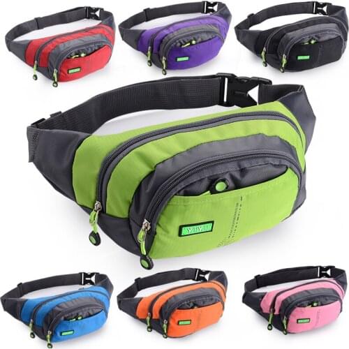 Sports outdoor multi-function waterproof pockets women large capacity collection cash register men canvas mobile phone chest bag