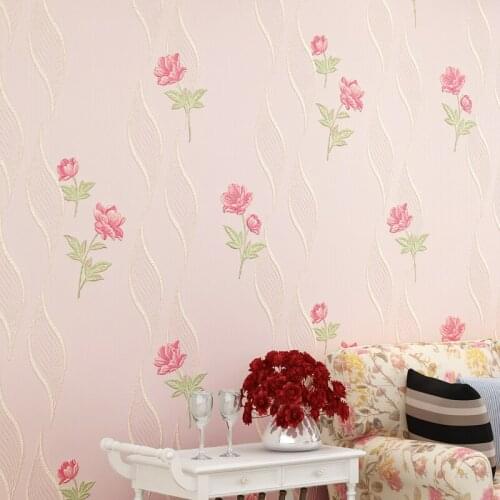 Wellyu Warm living room bedroom full of non - woven wallpaper fine three - dimensional three - dimensional rural wallpaper