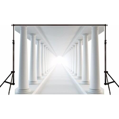 Thin Vinyl Photography Backdrop Wedding Portrait Studio Backdrop Digital Fantasic Cartoon 3D Corridor Bright Cylinder Background