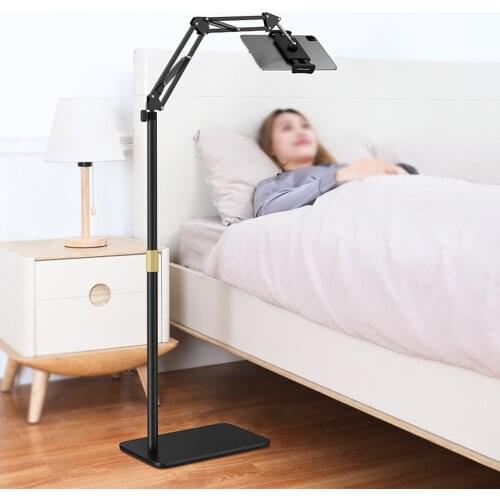 Universal Long Foldable Arm Bed Floor Tablet Stand For 5 -11 Inch Kindle Switch Xiaomi Mipad Samsung Huawei Phone Tablet Holder