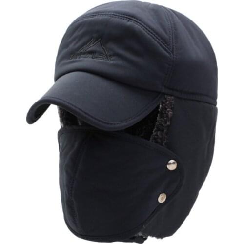 Windproof Winter Men Hat Thermal Full Face Removable Outdoor Sports Caps