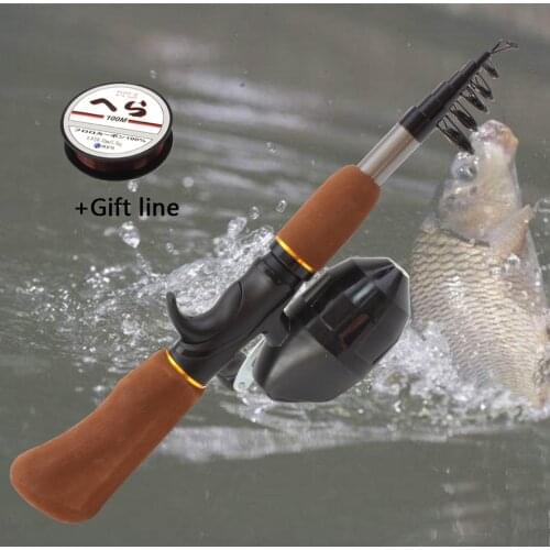 1.55M Fishing Rod and Fishing Reel Portable Foldable Travel Spinning Fishing Rod Carbon with Series Sea Rod Combo Fishing Set