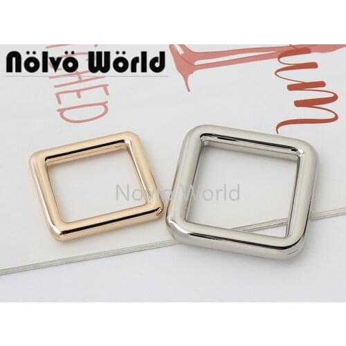 10-50pcs 2 sizes 2 colors 22mm 25mm new arrive products inner die casting square buckles for chain purse backpack accessories