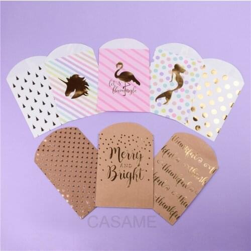 10pcs Unicorn Paper Gift Bags Candy Bag Christmas Baby Shower Birthday Party Supplies Packaging for gifts wrapping