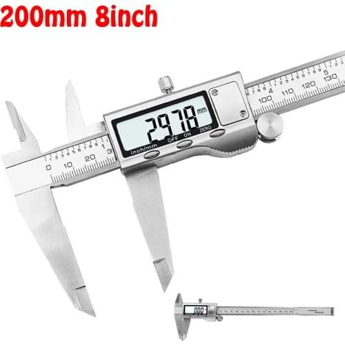 200mm 8inch Large LCD Screen Smooth-gliding Durable Stainless Steel Digital Caliper 0-200mm Electronic vernnier caliper