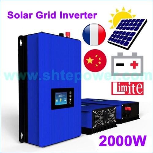 2000W Battery Discharge Power Mode/MPPT Solar Grid Tie Inverter 2KW with Limiter Sensor DC 45-90V AC 220V 230V 240V PV connected