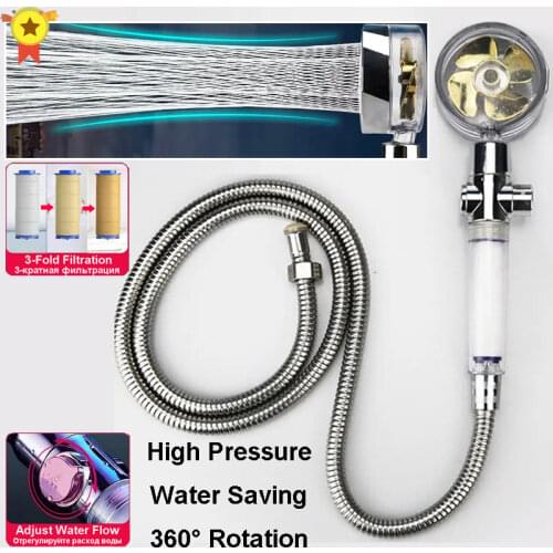 2021 High Pressure Shower Head Water Saving Spray 360 Rotated Rainfall Shower Head Bathroom Hand-held Pressurized Massage Shower