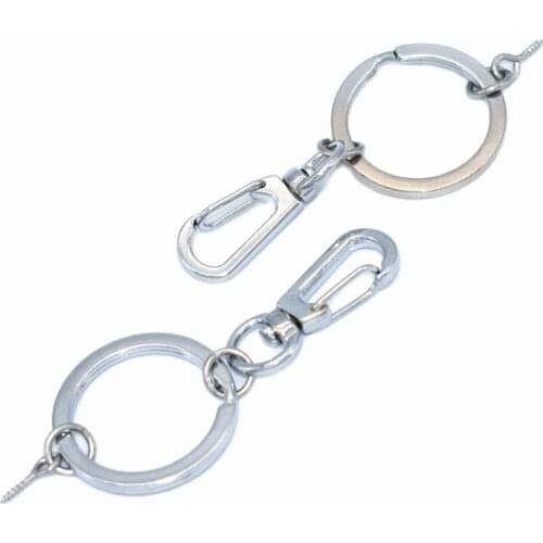 22mm Silver Keychains key Rings With Lobster Swivel Clasps Snap Clip Hook Sheep Eyes Nail for Bag Keychain DIY Crafts 6pcs