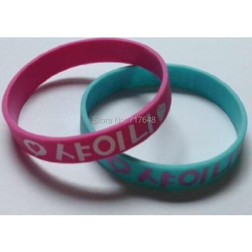 300pcs Printed Shinee wristband silicone bracelets rubber cuff wrist bands bangle free shipping by FEDEX