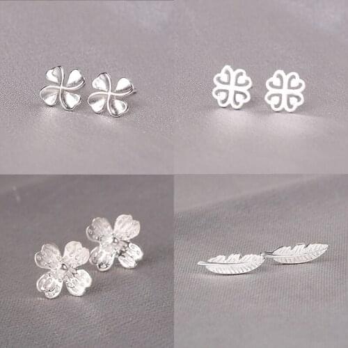 925 Sterling Silver Pin Interesting Exquisite Earrings, Natural Elements, Lovely Style, 2021 New Year Gift Interesting Earrings