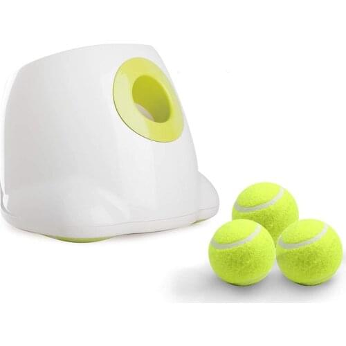 AFP Interactive Automatic Dog Ball Launcher, Tennis Ball Throwing Machine, Dog Training Toy, Pitching Machine, 3 Balls Included