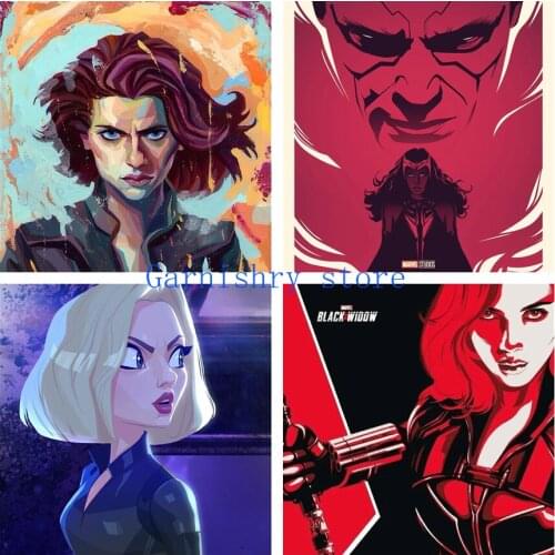 Black Widow 5D DIY Diamond Painting Disney Mosaic Cross Stitch Kits Home Decoration Cuadros Diamond Embroidery Full Wall Art