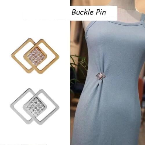 TANGTANG Buckle Pin Brooch For Women Rhinestone Brooch Pin Elegant Dress Pin Accessories Coat Suit Ornaments Jewelry Brooch New