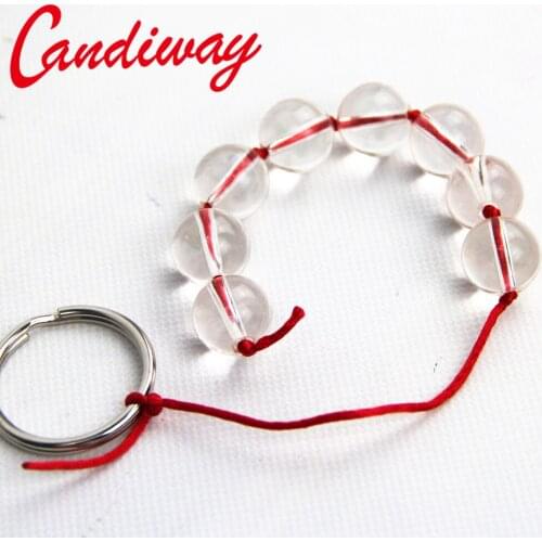 Candiway Crystal Glass Pull Beads Exquisite Ball Toy Insert Anal Plug Play Game Toys For Men