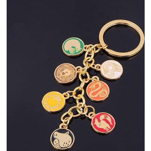Anime The Seven Deadly Sins Shield Keychains Nanatsu No Taizai Pendant Key chain For Men Choker Jewelry Accessories