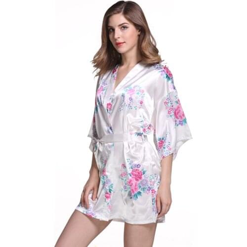 Floral robe,bridesmaid robes,Silk robe , Discount robe, wedding Robe,bride robe, Bridal party gifts WQ26