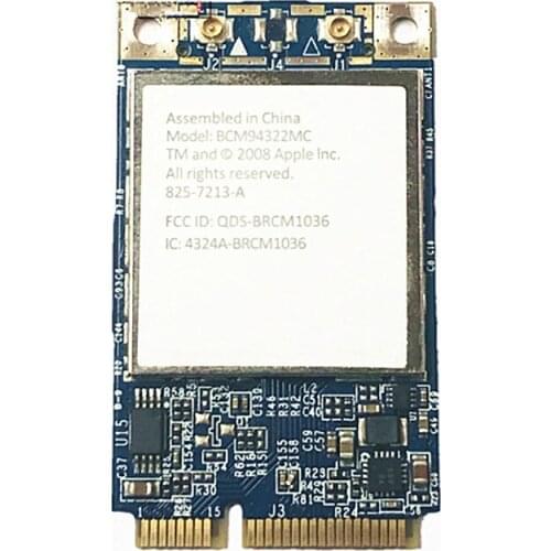 For APPLE Broadcom BCM94322MC 4322 AGN 802.11 a/g/n 300Mbps Wireless-N Wifi PCI-E Mini Wlan Card Support MAC Laptop Notebook