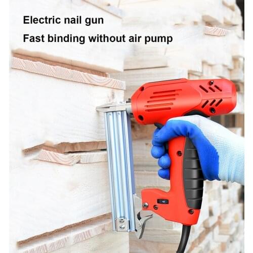 2 In 1 Electric Tacker Carpenter Stapler Power Tools Furniture Staple Gun Woodworking DIY Stapler for Frame Thin Foil&soft Wood