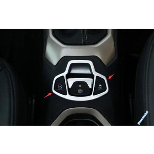 Yimaautotrims Electronic Hand Brake Handbrake Parking Cover Trim 1 Pcs Fit For Jeep Renegade 2015 2016 2017 2018 ABS Interior