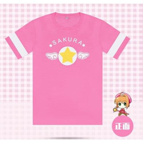 Anime T-shirt Card Captor Cosplay short-sleeved round neck men women summer Full-color T-shirt