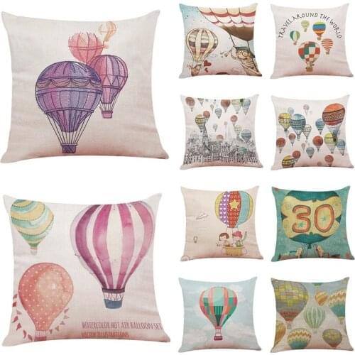 GY0751 Hot Air Balloon Pillow Case 1PC (No Filling) Cushion Throw Sofa Car Home Decor Decorative cushionset