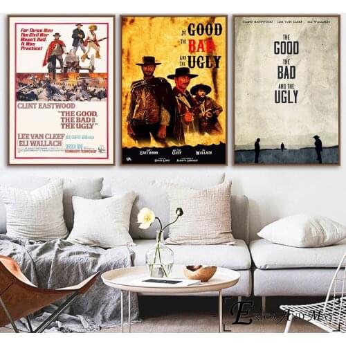 The Good, The Bad, And the Ugly Painting Poster Print Decorative Wall Pictures For Living Room No Frame Home Decoration