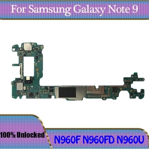 Good Tested 100% unlocked Motherboard For Samsung Galaxy Note 9 N960F N960FD N960U Board With Android System Logic Main Board