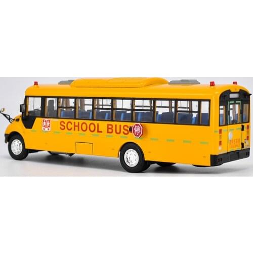 Collectible Alloy Model Gift 1:42 Original Yutong ZK6109DX American School Transit Bus Vehicle DieCast Toy Model For Decoration