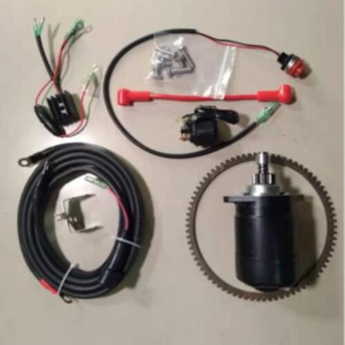 M25 ELECTRIC START KIT FOR TOHATSU M30 &MORE 2 STROKE 429CC 25HP 30HP OUTBOARDS STARTER MOTOR FLYWHEEL RING CHARGE COIL SWITCH