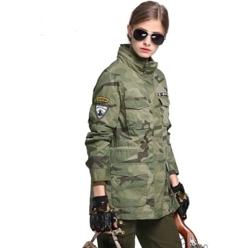 Military style Jacket 2020 New Arrival Female plus size thicker warm Jacket Chaquetas Camouflage printed Mujer Jackets Wq922